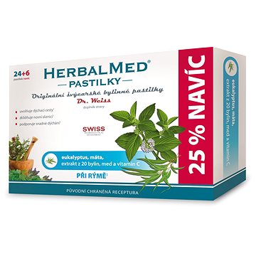 

Dr.Weiss HerbalMed Eukalyptus+máta+vitamin C 24+6 pastilek