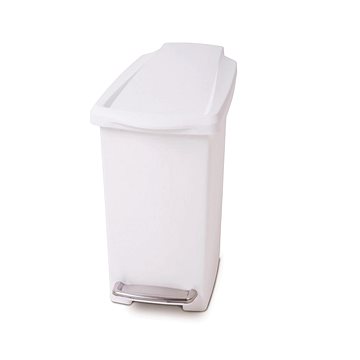 

Simplehuman Pedálový 10 l, ocelový pedál, bílý