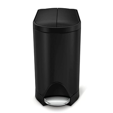 

Simplehuman pedálový odpadkový koš – 10 l, butterfly víko, matná černá ocel