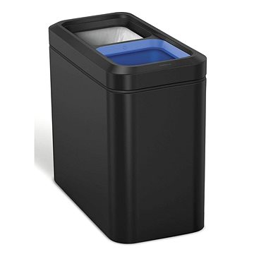 

Simplehuman odpadkový koš na tříděný odpad 10/10 l, otevřený, matná černá ocel
