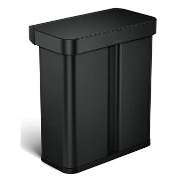 

Simplehuman bezdotykový koš s hlasovým ovládáním, tříděný odpad, 58 l, matná černá ocel