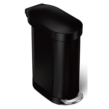 

Simplehuman úzký pedálový odpadkový koš Slim – 45 l, matná černá ocel