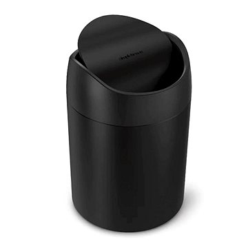 

Simplehuman mini odpadkový koš na stůl, 1,5 l, matná černá ocel, CW2100