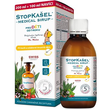 

Dr.Weiss STOPKAŠEL Medical Sirup od 1 roku 200 + 100 ml