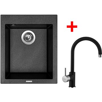 

Sinks Cube 410 Metalblack + Vitalia GR