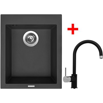 

Sinks Cube 410 Pureblack + Vitalia GR