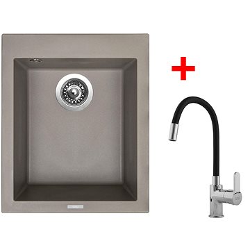 

Sinks Cube 410 Truffle + Flexia