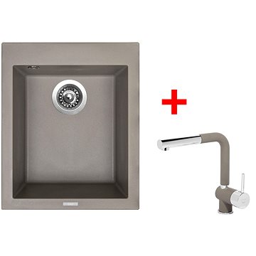 

Sinks Cube 410 Truffle + Mix 3 P GR