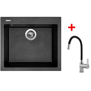 

Sinks Cube 560 Metalblack + Flexia