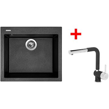 

Sinks Cube 560 Metalblack + Mix 3 P GR