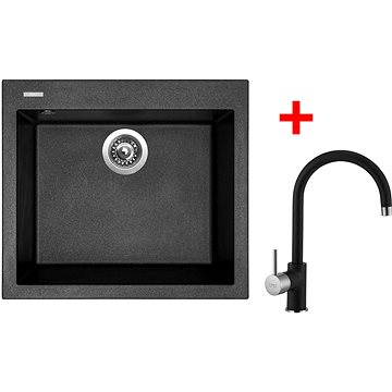 

Sinks Cube 560 Metalblack + Vitalia GR