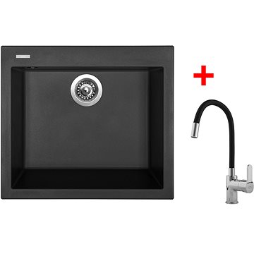 

Sinks Cube 560 Pureblack + Flexia