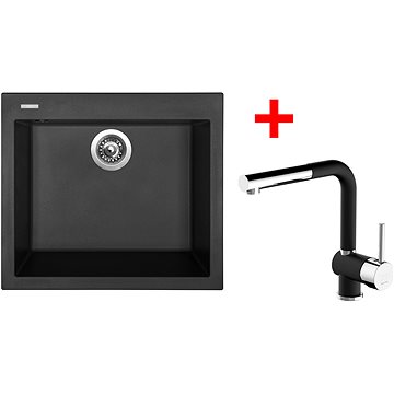 

Sinks Cube 560 Pureblack + Mix 3 P GR