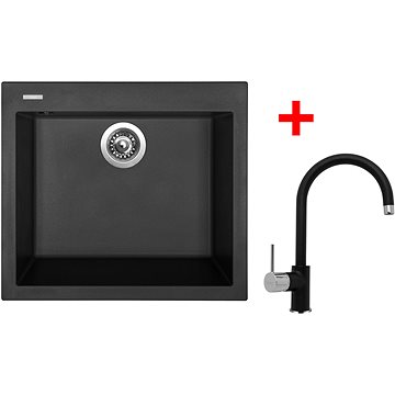 

Sinks Cube 560 Pureblack + Vitalia GR