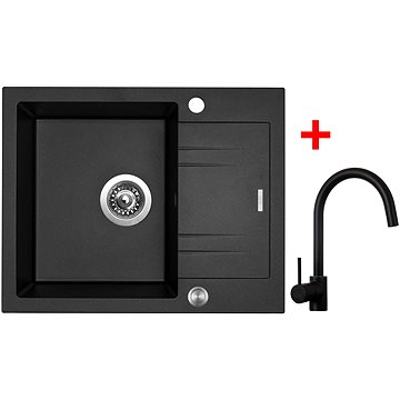 

Sinks Linea 600 XC Metalblack + Vitalia, černá, matná
