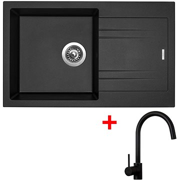 

Sinks Linea 780 Metalblack + Vitalia, černá, matná