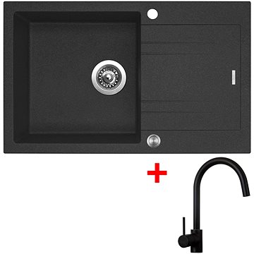 

Sinks Linea 780 XC Granblack + Vitalia, černá, matná