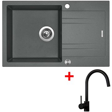

Sinks Linea 780 XC Titanium + Vitalia, černá, matná