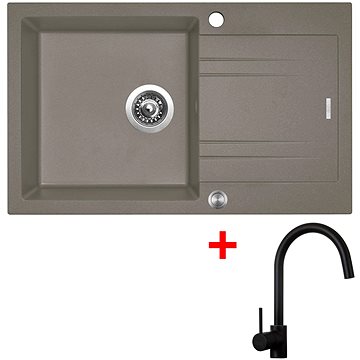 

Sinks Linea 780 XC Truffle + Vitalia, černá, matná