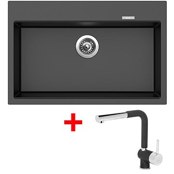 

Sinks Maximo 780 Metalblack + Mix 3 P GR