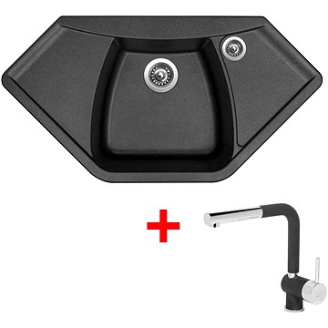 

Sinks Naiky 980 Metalblack + Mix 3 P GR