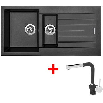 

Sinks Perfecto 1000.1 Metalblack + Mix 3 P GR