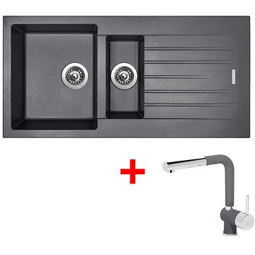 

Sinks Perfecto 1000.1 Titanium + Mix 3 P GR