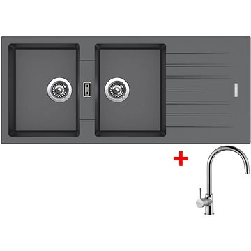 

Sinks Perfecto 1160 Duo Titanium + Vitalia