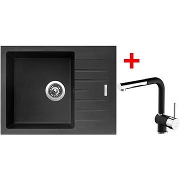 

Sinks Perfecto 650 Pureblack + Mix 3 P GR