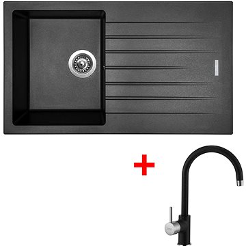 

Sinks Perfecto 860 Metalblack + Vitalia GR