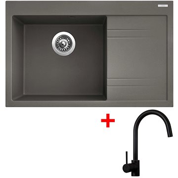 

Sinks Rim 780 L Truffle + Vitalia, černá, matná