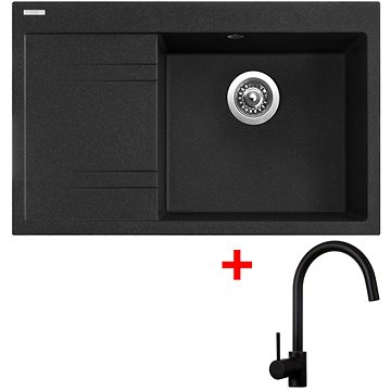 

Sinks Rim 780 P Granblack + Vitalia, černá, matná