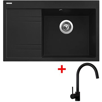 

Sinks Rim 780 P Metalblack + Vitalia, černá, matná