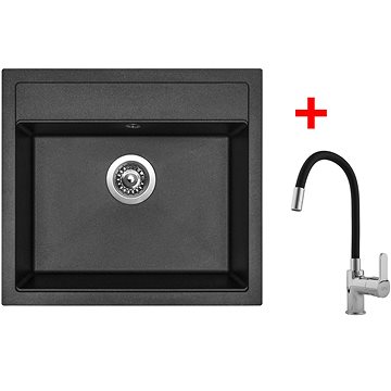 

Sinks Solo 560 Metalblack + Flexia