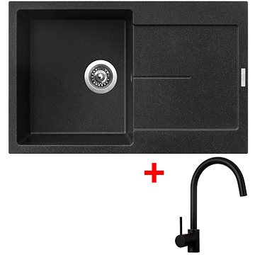 

Sinks Ultima 790 Granblack + Vitalia, černá, matná
