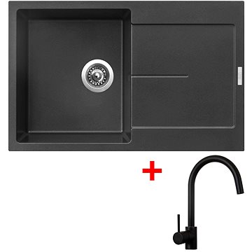

Sinks Ultima 790 Metalblack + Vitalia, černá, matná