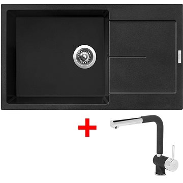

Sinks Ultima 860 XXL Metalblack + Mix 3 P GR
