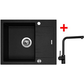 

Sinks LINEA 600 XC Granblack + Elka černá matná