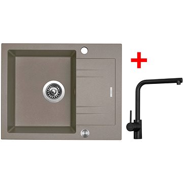 

Sinks LINEA 600 XC Truffle + Elka černá matná
