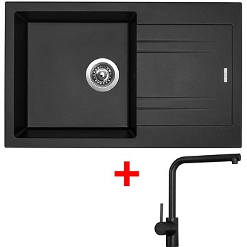 

Sinks LINEA 780 Metalblack + Elka černá matná