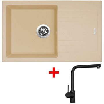

Sinks LINEA 780 Sahara + Elka černá matná