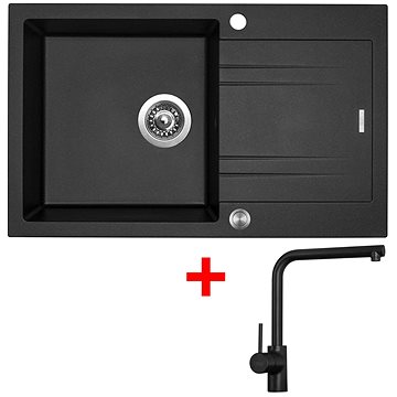 

Sinks LINEA 780 XC Metalblack + Elka černá matná