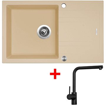 

Sinks LINEA 780 XC Sahara + Elka černá matná