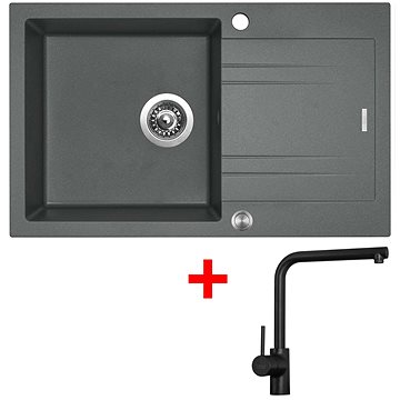 

Sinks LINEA 780 XC Titanium + Elka černá matná