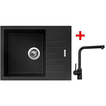 

Sinks PERFECTO 650 Metalblack + Elka černá matná