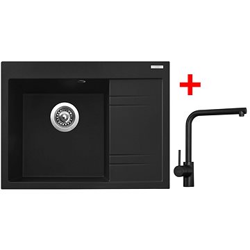 

Sinks RIM 650 L Metalblack + Elka černá matná