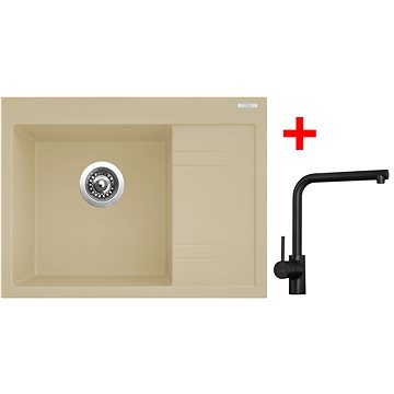 

Sinks RIM 650 L Sahara + Elka černá matná