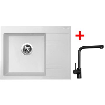 

Sinks RIM 650 L Milk + Elka černá matná