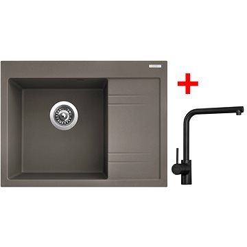 

Sinks RIM 650 L Truffle + Elka černá matná