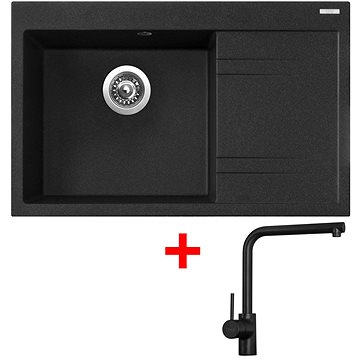 

Sinks RIM 780 L Granblack + Elka černá matná